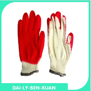  GĂNG TAY SỢI PHỦ SƠN ĐỎ, VÀNG(10 ĐÔI)