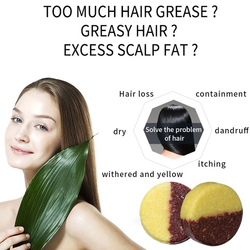 [Hàng mới về] Xà phòng polygonum multiflorum silicon làm sạch tóc không gây kích ứng tiện dụng