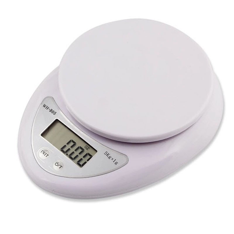 (Tặng 2 Pin) Cân Điện Tử Để Bàn 5KG, Cân Điện Tử Thực Phẩm Nhà Bếp Electronic Kitchen Scale WH - B05 5KG 7hitech