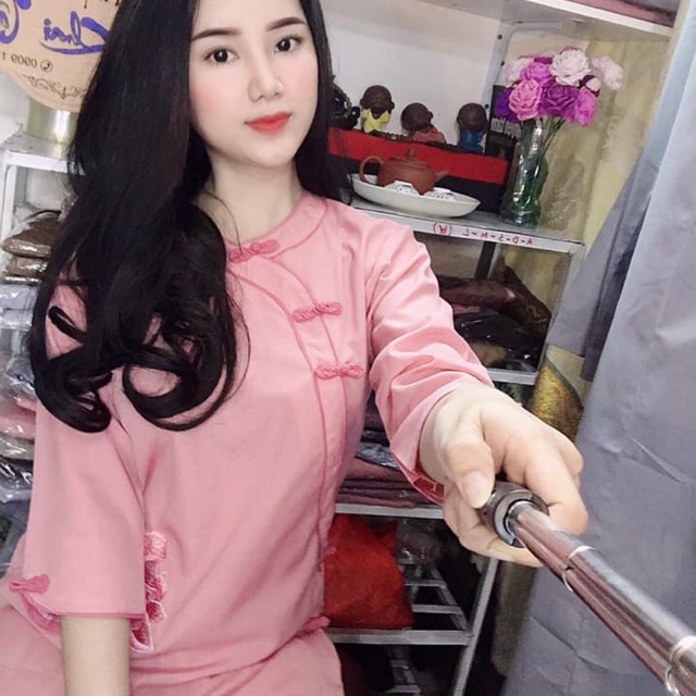 HAI VIỀN THÊU - SET PHẬT TỬ ĐI LỄ CHÙA - ĐỒ LAM ĐI CHÙA – ĐỒ PHẬT TỬ - ĐỒ BỘ ĐI CHÙA