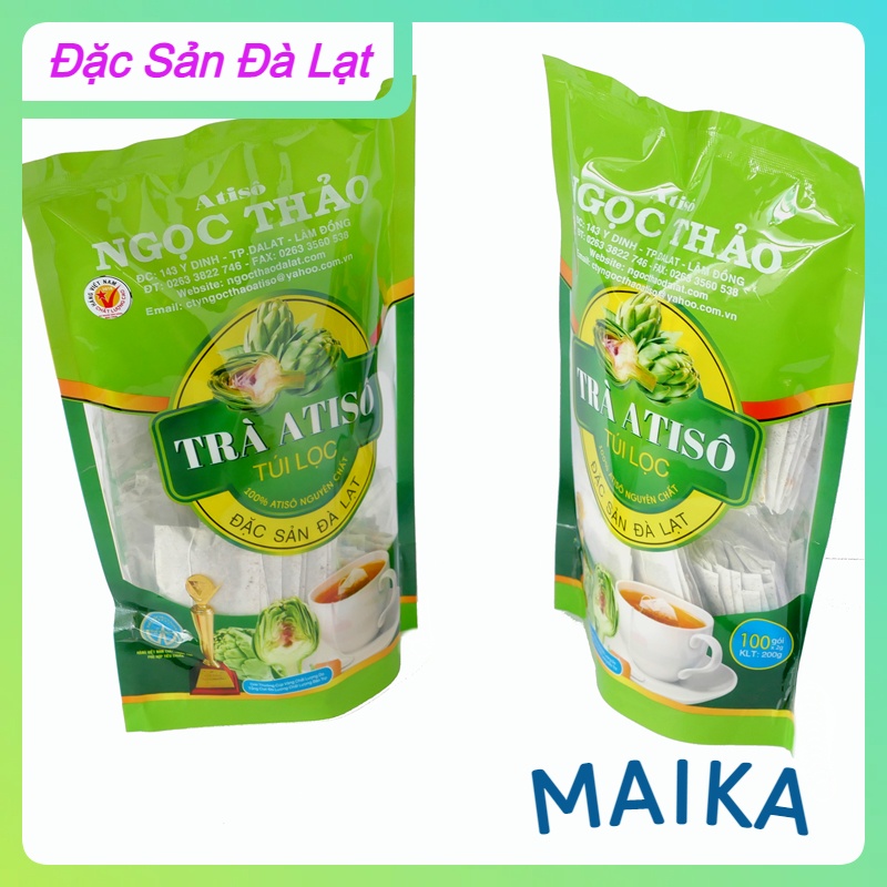 Combo 2 gói trà atiso 100 túi lọc loại đặc sản