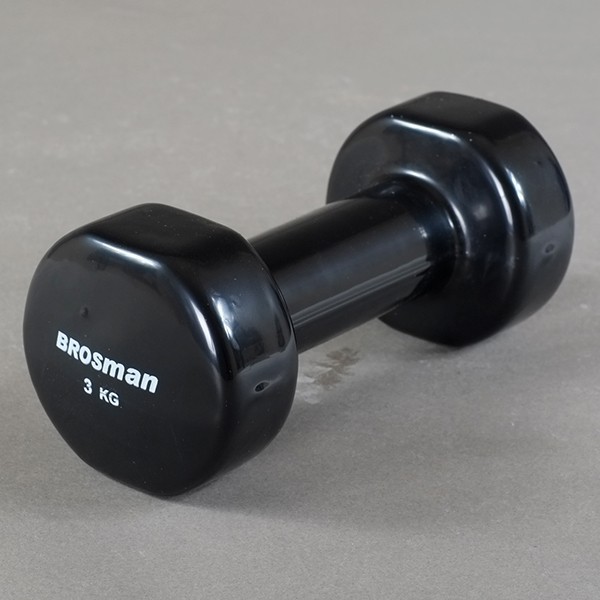Tạ tay cao su Brosman 1kg , 2kg , ... 5kg, tạ đơn lõi gang đặc cao cấp hỗ trợ tập gym tại nhà