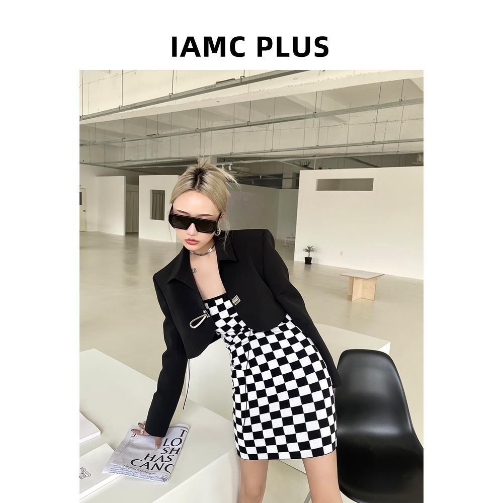 Iamcplus Sunny Darkness Bộ Đồ Ngắn Cổ Đứng Cài Nút Che Nắng Toàn Diện Đa Năng Cổ Điển