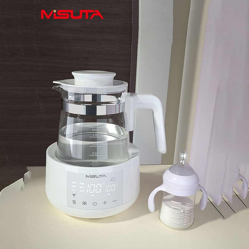Bình đun nước siêu tốc pha trà, pha cafe, đun nước sôi, pha sữa thông minh giữ nhiệt điều khiển từ xa Misuta chính hãng