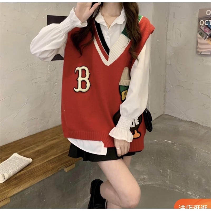 Áo len gile hình vịt