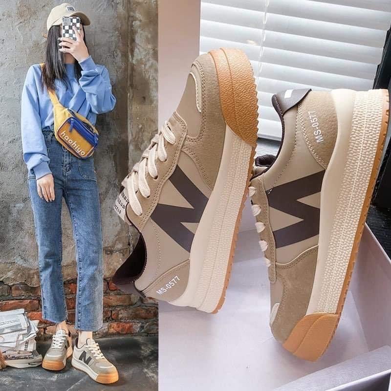 Giày Thể Thao Sneaker Nữ Chữ N Siêu Đẹp