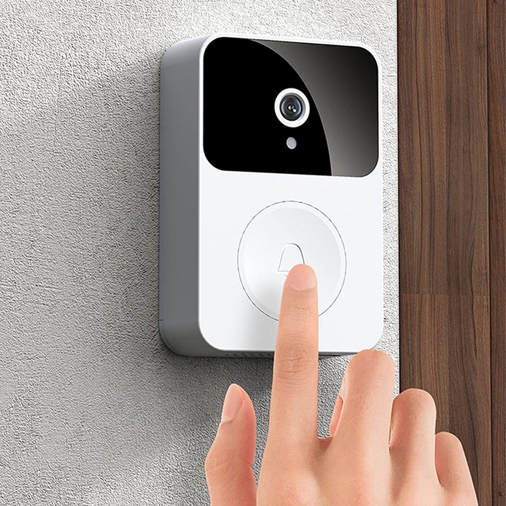 Chuông Cửa Thông Minh WIFI Hd Không Dây Có Thể Sạc Lại Chống Nước 166°Góc Rộng Có camera đàm thoại -dc4806