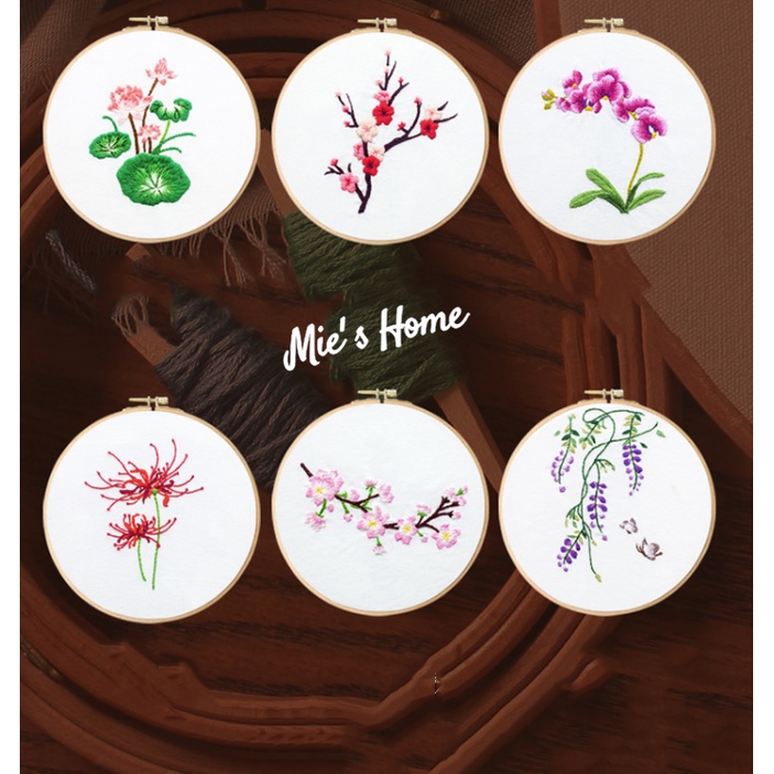 Kit thêu tay - DIY Bộ nguyên liệu thêu tranh HOA  XUÂN / MIE HANDMADE