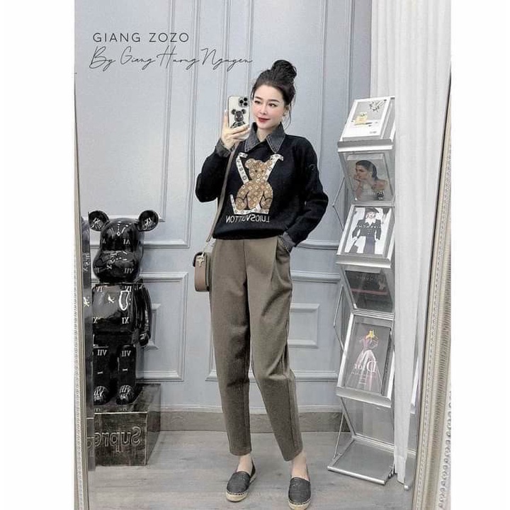 Quần Dạ Tăm hai ly Dày Dặn Lưng Chun Sau Giữ Nhiệt Tốt Dáng Dài Ống Đứng Màu Sắc Đen Nâu-mã 190