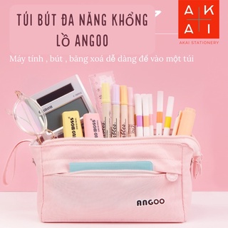 Túi bút hộp bút đa năng Angoo khổng lồ đựng vừa máy tính Akai