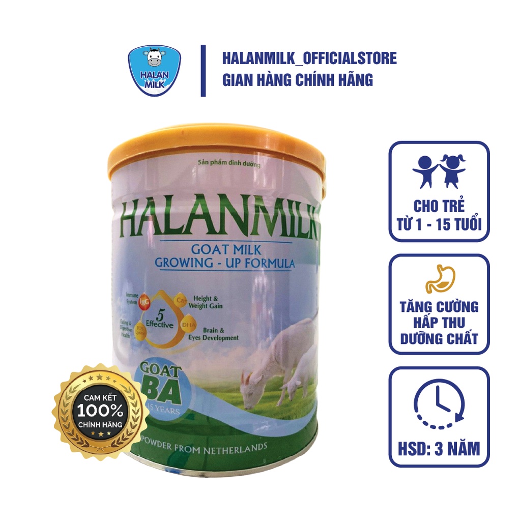 Sữa Dê HALANMILK GOAT BA 900g