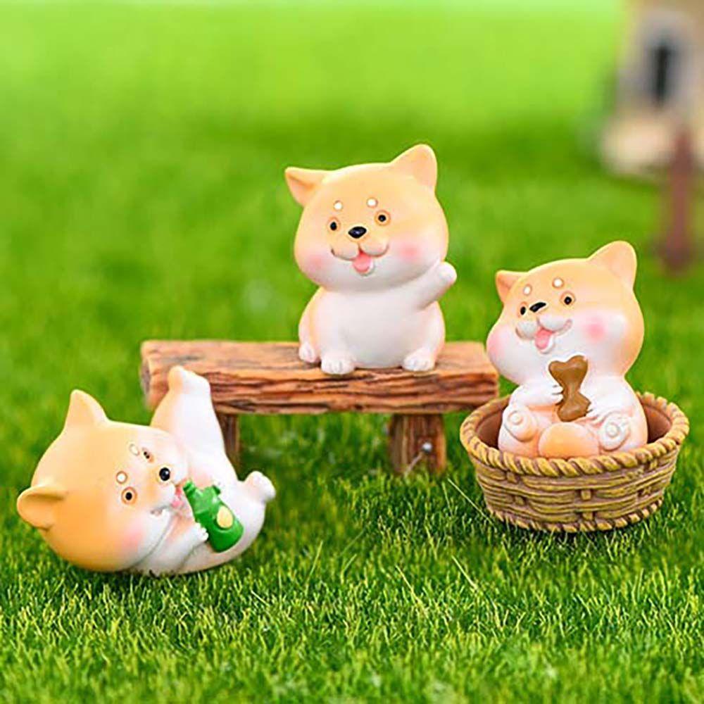 Mô Hình Chú Chó Bằng Nhựa Resin Dễ Thương Trang Trí Sân Vườn
