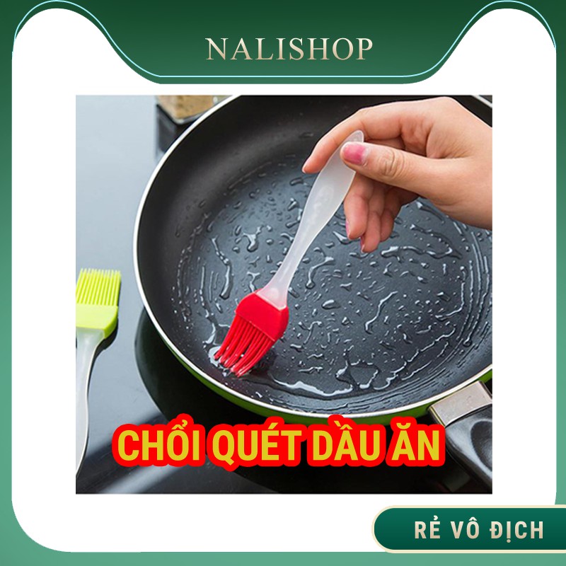 Chổi Quét Dầu Ăn, Nước Sốt, Đồ Nướng bằng Silicone Cán Nhựa 💥Cực An Toàn, Tiện Dụng💥 Dùng Để Nướng Bánh, BBQ, Size~17 cm