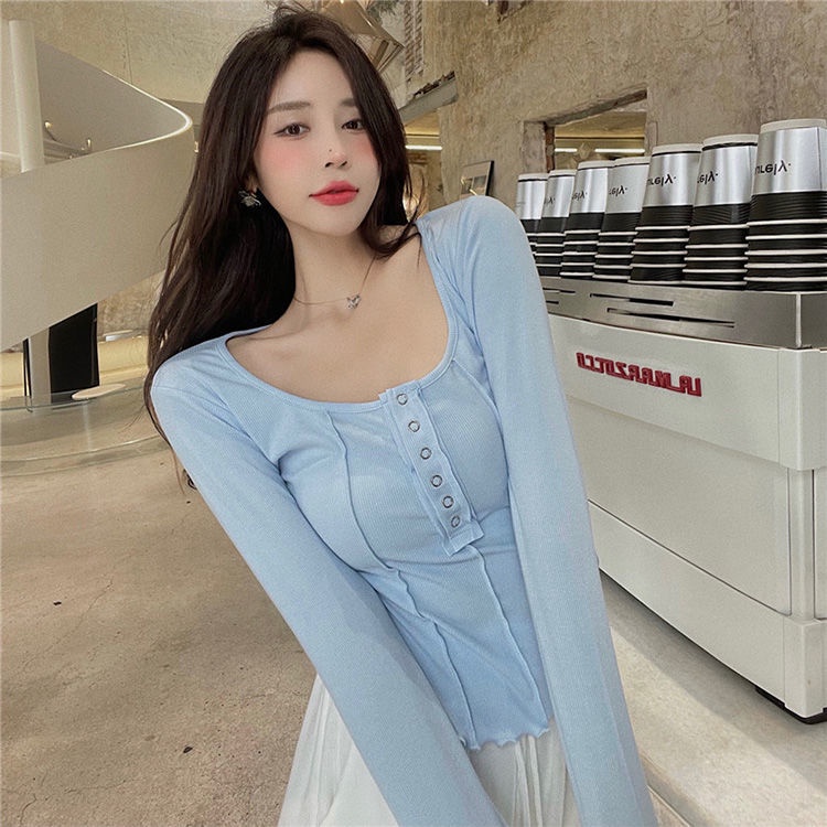 Áo Thun COZOK Tay Dài Dáng Ôm Thời Trang Dễ Phối Đồ