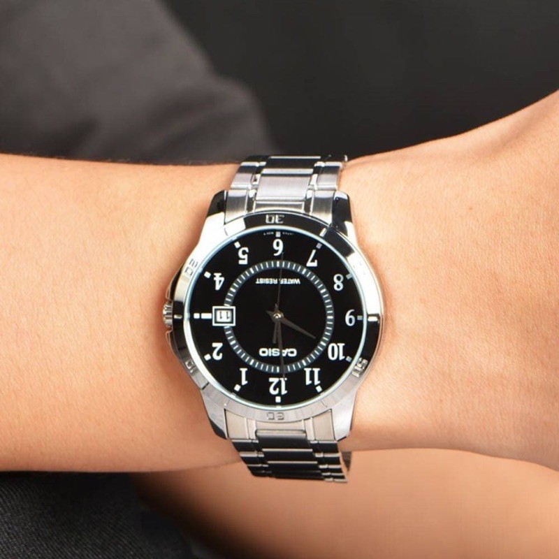 Đồng hồ nam dây kim loại Casio chính hãng Anh Khuê MTP-V004D-1BUDF