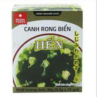 Canh rong biển Hến - ASUZAC Nhật bản hộp / 10 gói