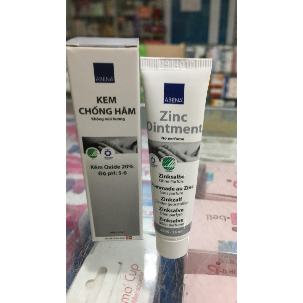 Kem Chống Hăm Abena Zinc Ointment 15ml Đan Mạch (MP3)