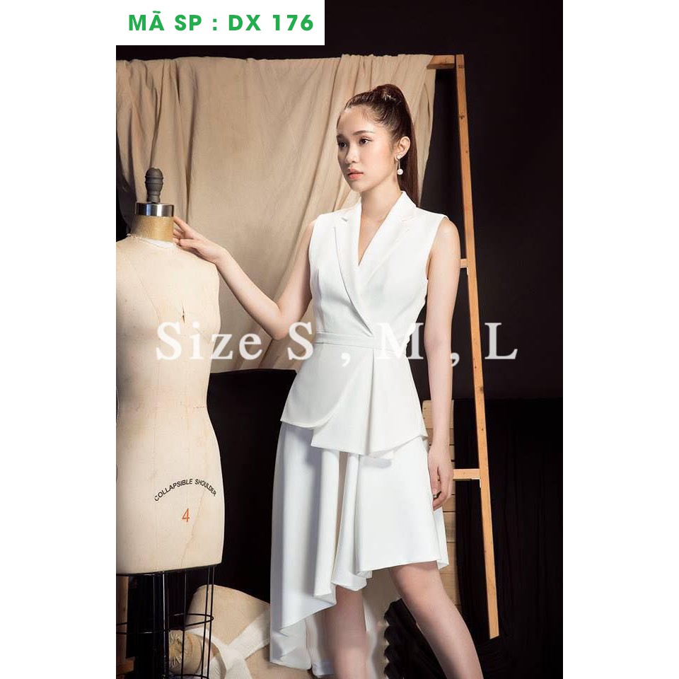 Đầm xòe lai chéo cổ vest tay sát nách thoitranghd