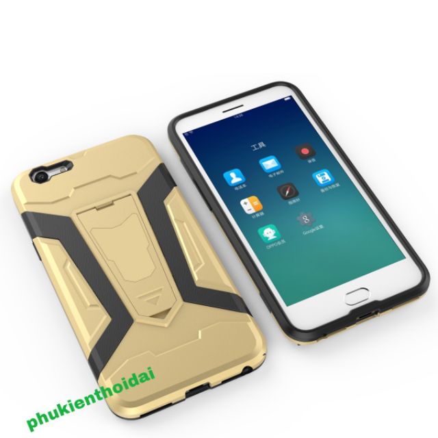 Oppo F7 ốp lưng chống sốc Iron Man cao cấp giá đỡ xem phim