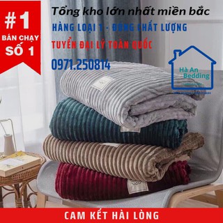 (HÀNG LOẠI 1) Chăn tuyết nhung, kẻ tăm 2m x 2m3 nhập khẩu cao cấp