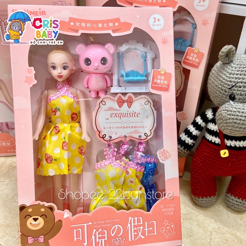 ĐỒ CHƠI HỘP BÚP BÊ BARBIE CAO CẤP CỠ LỚN KÈM PHỤ KIỆN CHO BÉ GÁI