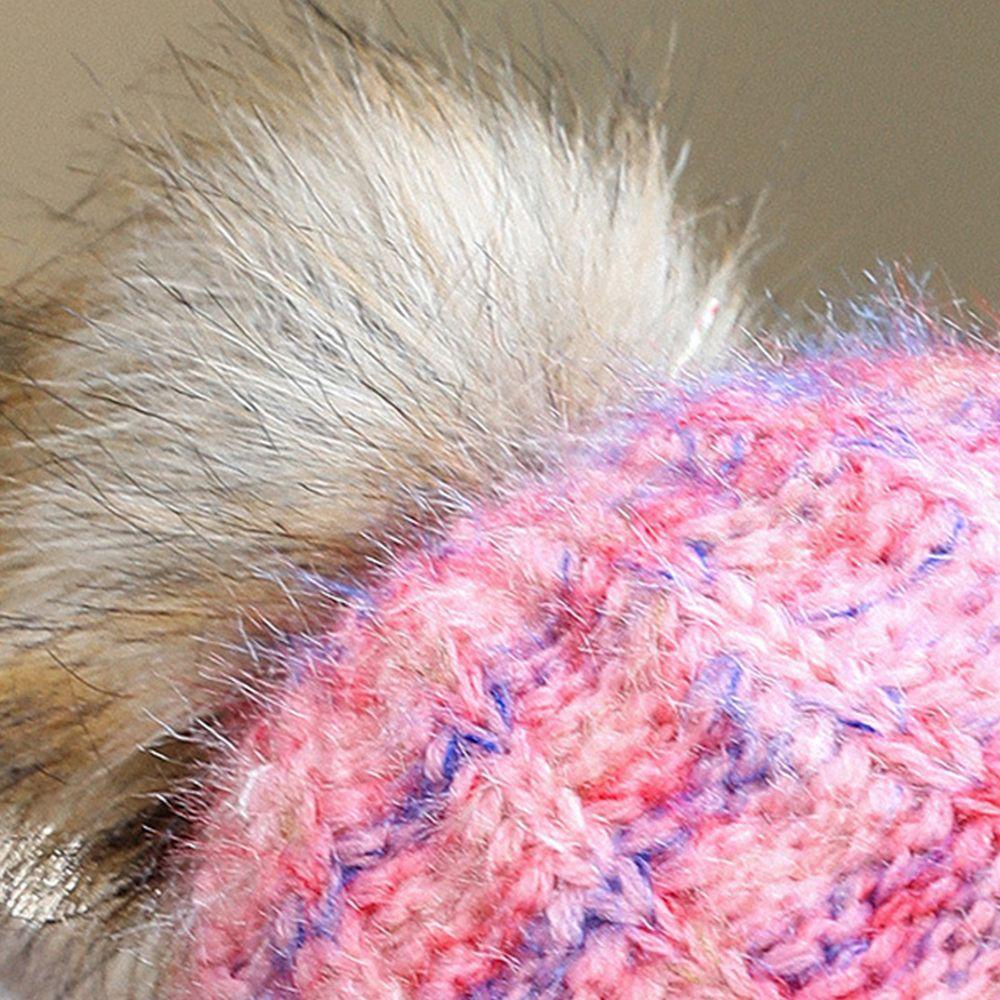 Mũ Beanie Dệt Kim Màu Trơn Co Giãn Thoải Mái Giữ Ấm Cho Nữ