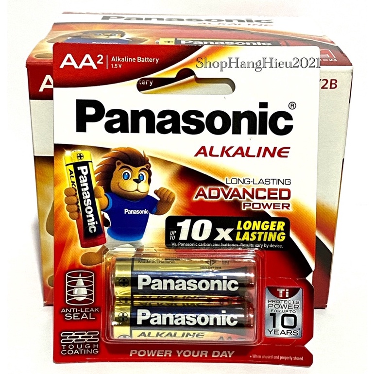 Pin AA Panasonic Alkaline LR6T/2B Hàng Chính Hãng Vỉ 2 Viên Made in ThaiLand