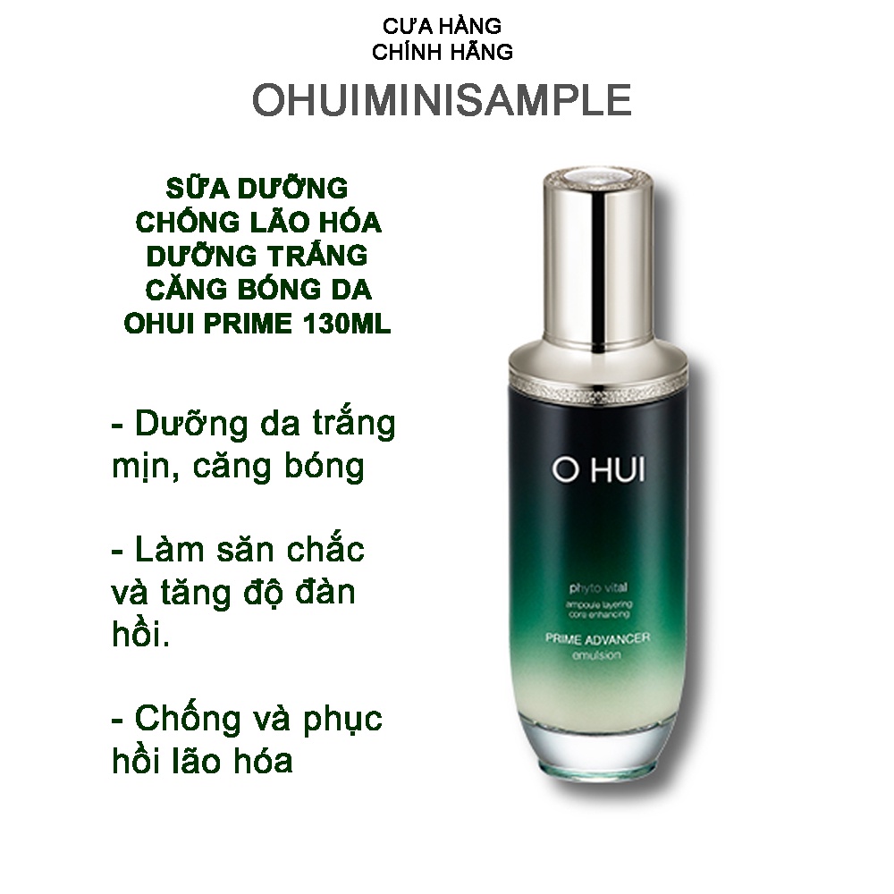 [130ml] Sữa Dưỡng OHUI Prime Advancer Emulsion 130ml Cho Da Ẩm Mượt, Căng Mọng, Sáng Bóng Và Ngăn Ngừa Lão Hóa