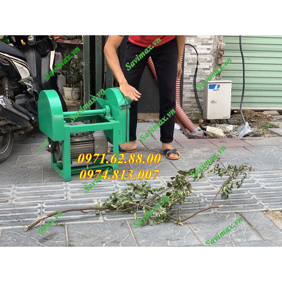 Công ty bán máy băm cành cây, máy thái khúc dược liệu làm thuốc Savimax 2CN