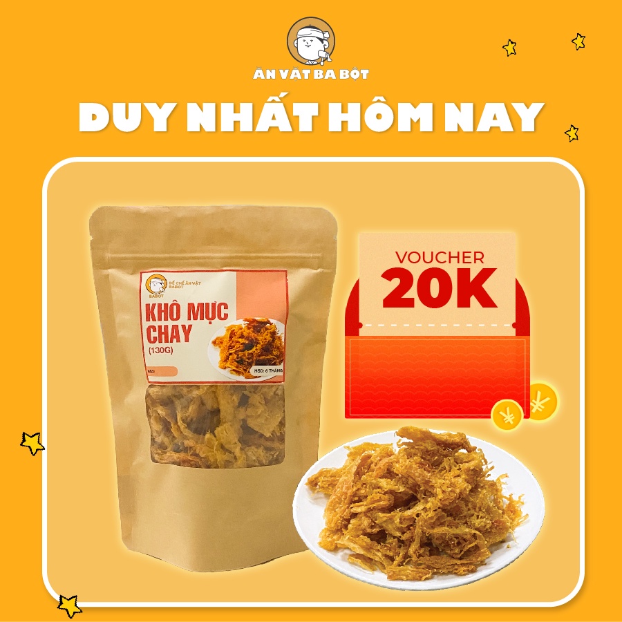 Khô mực chay ăn vặt 🚚 Freeship 🚚 Khô mực chay BA BỘT đồ ăn vặt luôn mới, thơm ngon đậm vị 130g