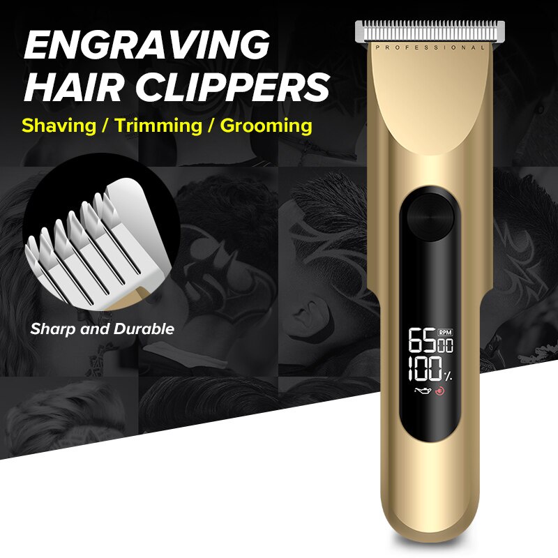 Máy cạo râu Cắt Tóc Kỹ Thuật Số 0mm Có Thể Sạc Lại Cho Nam