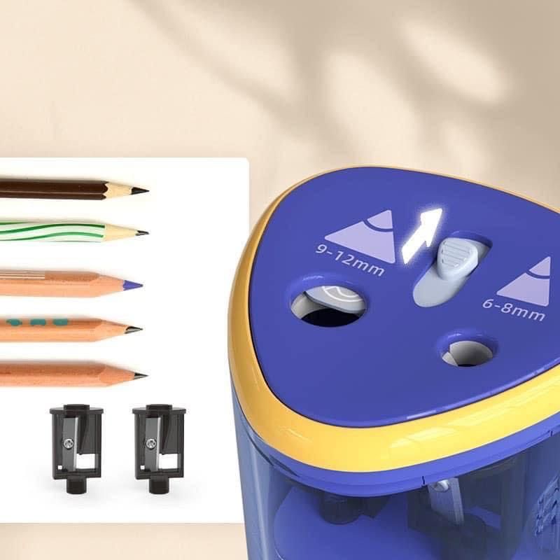 Set dụng cụ học tập máy gọt bút chì, hút bụi min, máy tẩy chì kèm 6 cây bút chì 2b