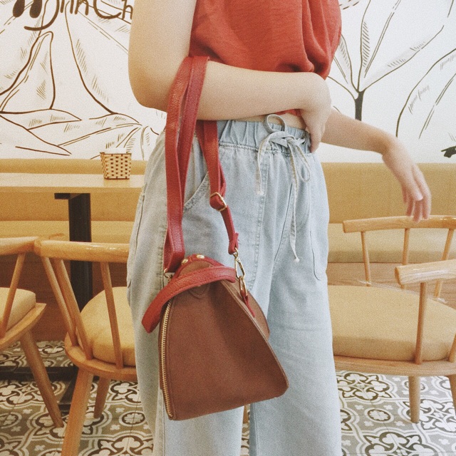 túi da lộn phong cách hàn quốc style retro