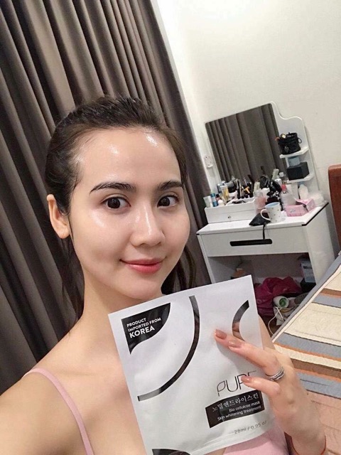 Mặt nạ kim cương ủ trắng tinh thể băng tan - Pure Mask - 1 miếng | BigBuy360 - bigbuy360.vn