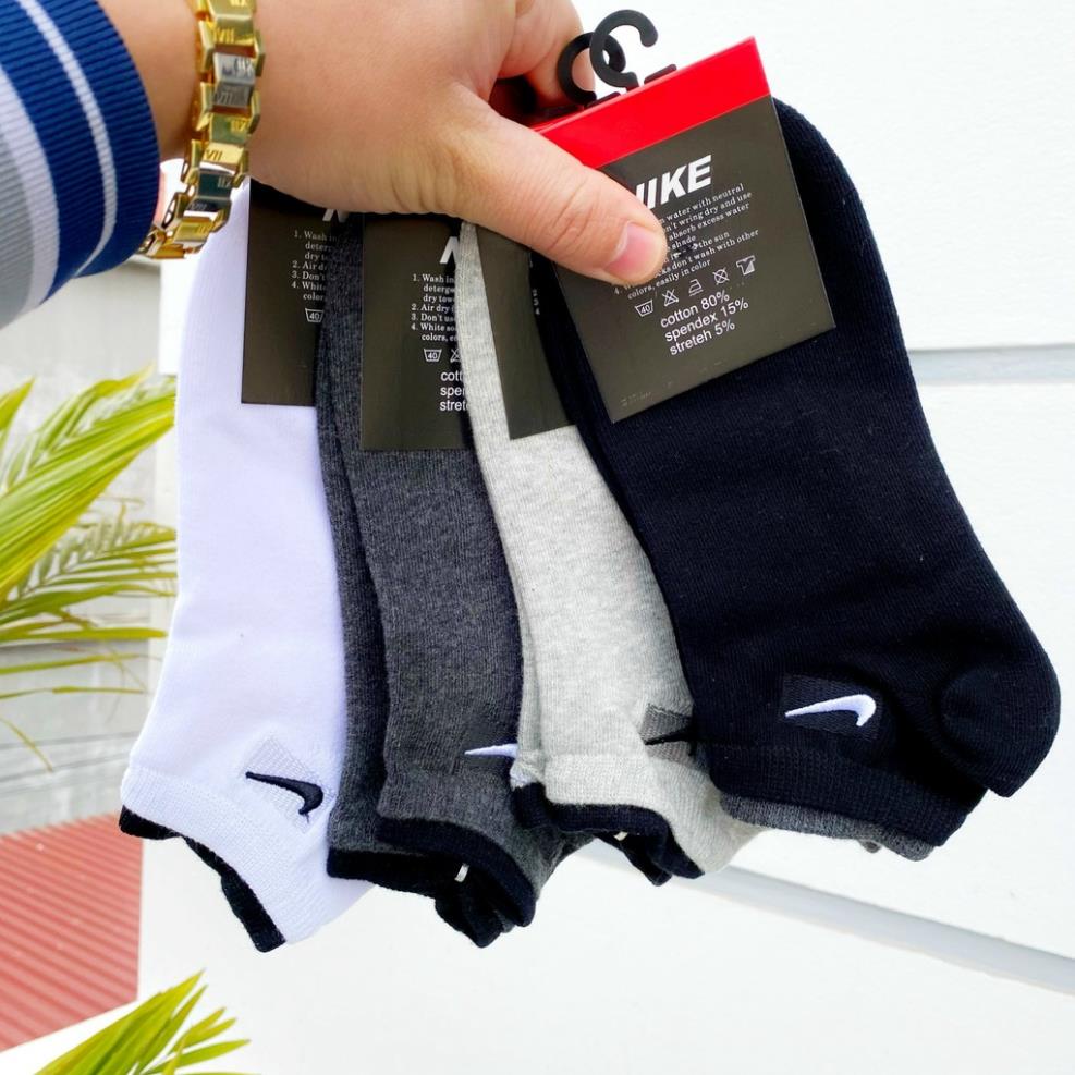 Tất Nam cổ ngắn NICE, Vớ Ngắn Nam Nữ thể thao vải cotton dày dặn, êm chân, thoáng khí NICE-01