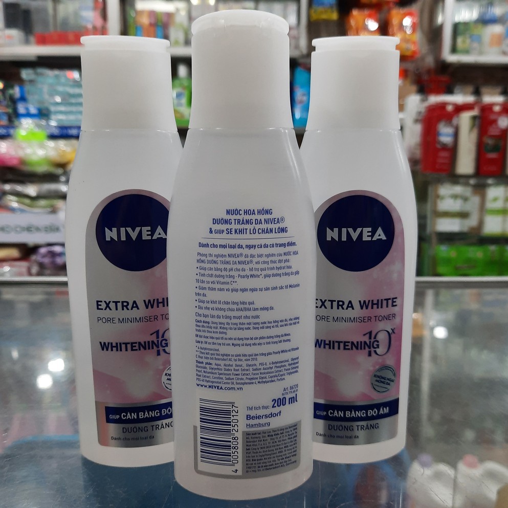 Nước Hoa Hồng Dưỡng Trắng Da Nivea 200ml