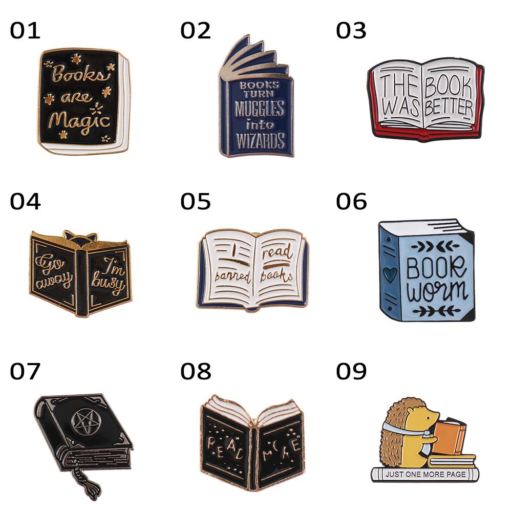 Kẹp Cài Áo Hình Quyển Sách Hoạt Hình Đáng Yêu