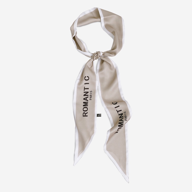 Khăn Quàng Cổ Dài Bằng Lụa In Họa Tiết Hoa Phong Cách Pháp Đơn Giản Dễ Phối Đồ