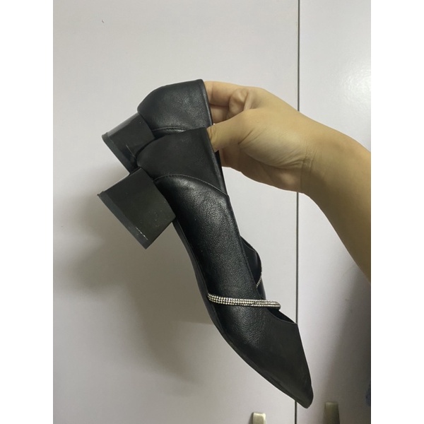 Pass giày cao gót đế vuông- mymy shoes- size 35 36