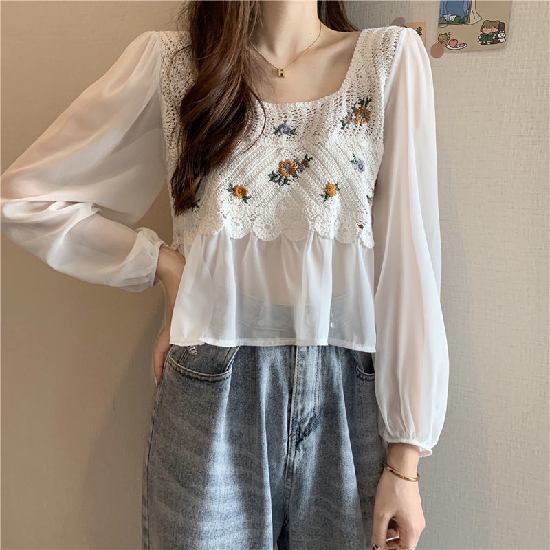 Áo Sơ Mi Chiffon Mỏng Tay Dài Thời Trang Mùa Hè 2022 Dành Cho Nữ