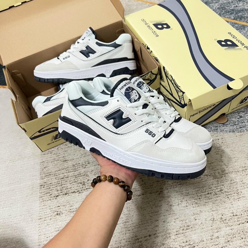 Giày thể thao NB550 với 5 màu hot trend 2022, Giày sneaker NB550 cao cấp xanh lá-vàng-trắng chuẩn S.cấp full bill box pk