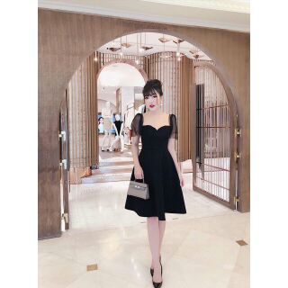 Đầm xòe phối tay lưới. Hàng thiết kế. Chuyên sỉ