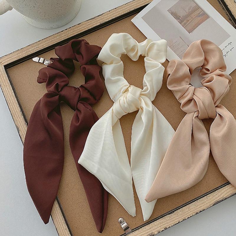 Fashion Retro Bow Hair Tie Korean Ribbon Ribbon Headband Tie Hair Head Rope Hair Accessories