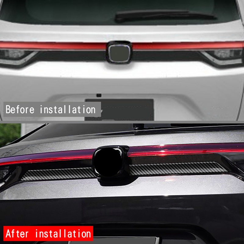 Ốp Viền Cửa Đuôi Xe Hơi Bằng ABS Họa Tiết Sợi Carbon Sang Trọng Cho Honda HRV HR-V Vezel 2021 2022