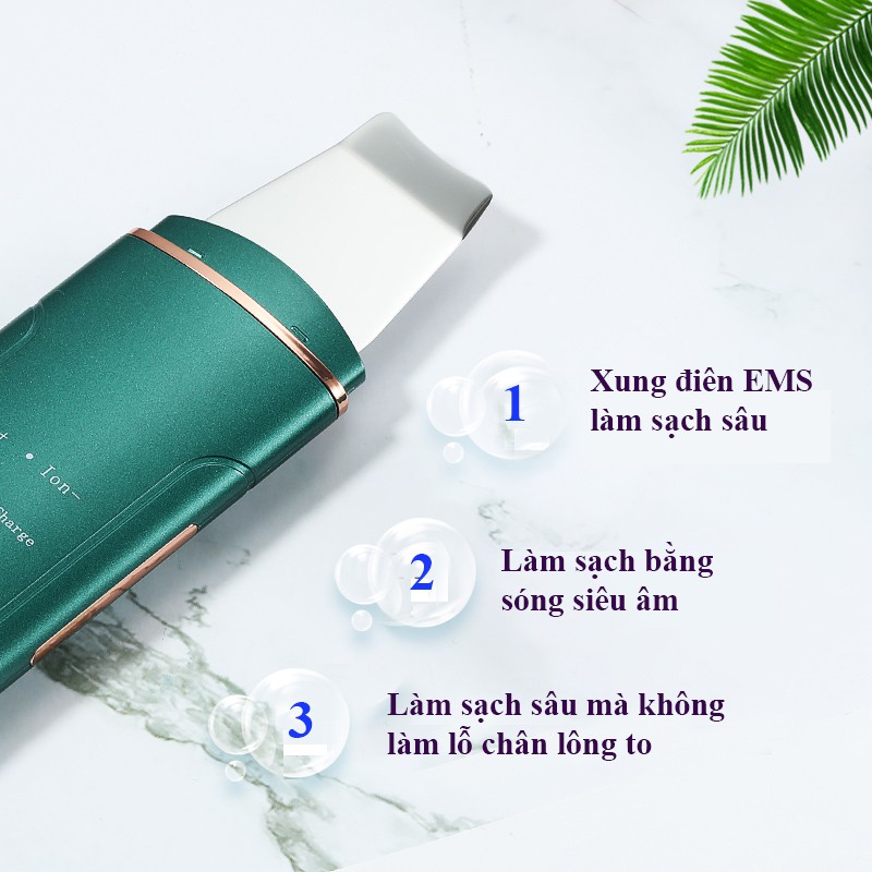 Máy tẩy tế bào chết, máy sủi da chết sạch sâu da mặt ULTRASONIC CLEANER GAMI BEAUTY