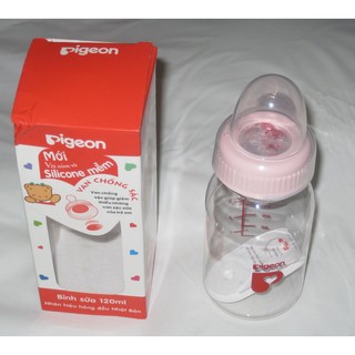Bình sữa Pigeon tròn trơn RP4 – 120ml