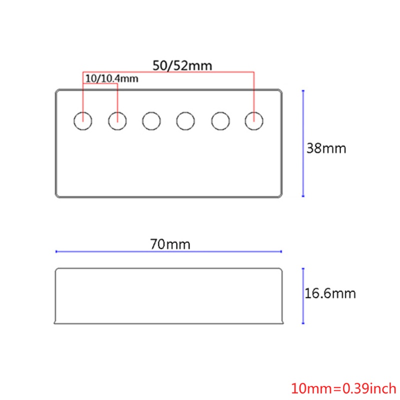 Set 2 Vỏ Bọc Pickup Cổ Cầu In Họa Tiết Màu Đỏ 50 / 52mm Cho LP Điện Guit