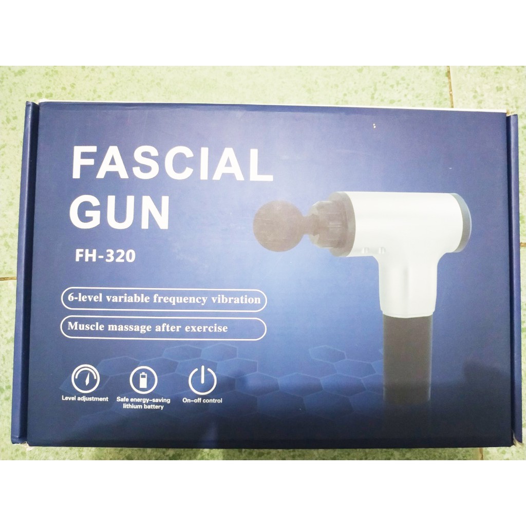 Máy Massage Toàn Thân Fascial Gun, Súng Massage Cơ Thể 4 Đầu 6 Cấp Độ Giảm Đau Mỏi Nhức Cơ Ở Người Già