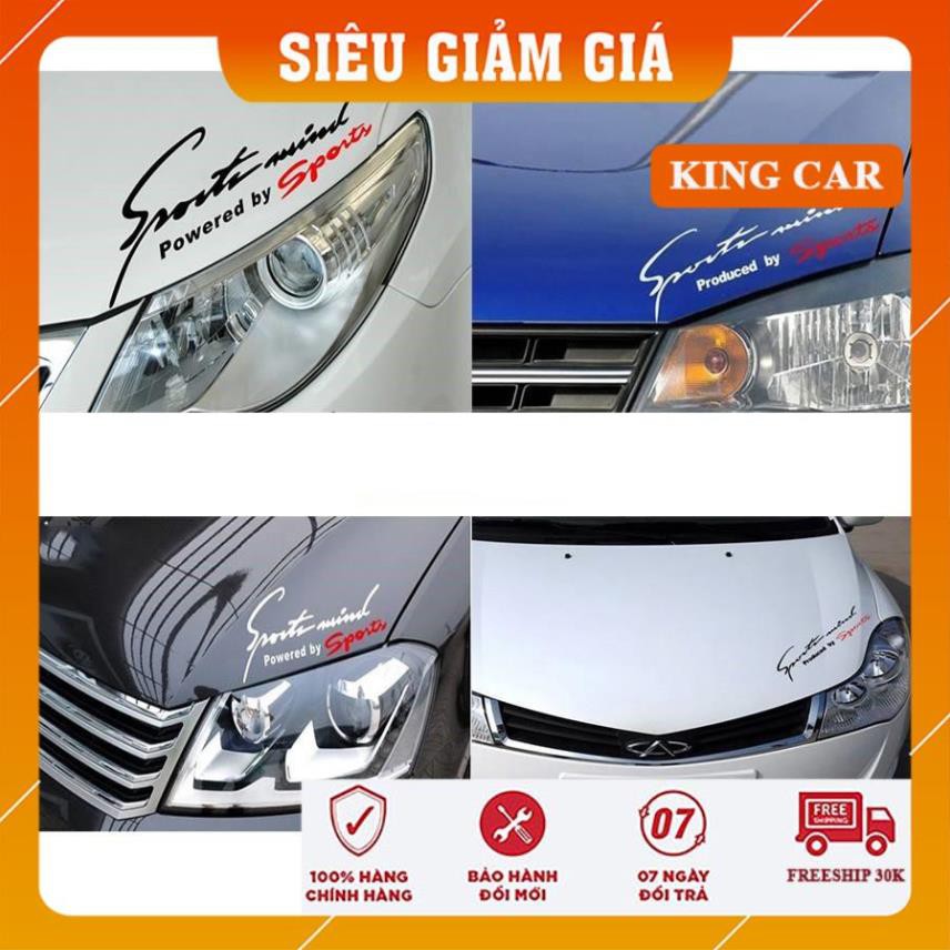 Decal tem sport mind trang trí ô tô tem dán nắp capo ô tô  - Shop KingCar