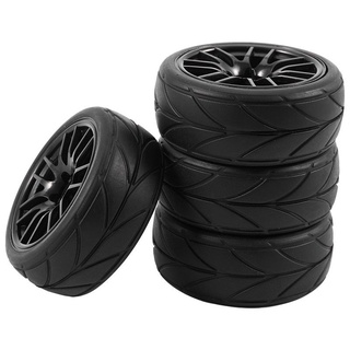 Bộ 4 bánh xe cao su đường nhựa cho xe điều khiển tỉ lệ 1/10